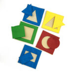 پازل نمدی دو تکه شکل‌ها و رنگ‌ها